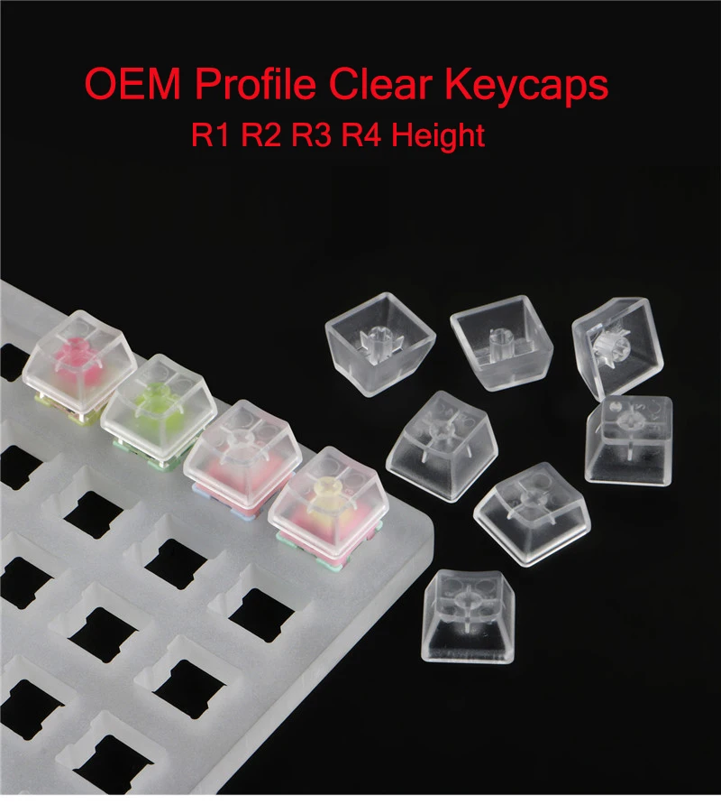 OEM Profile ABS Clear Keycaps R1 R2 R3 R4 Height Backlight RGB Blank Keycap Mx Switch Mechanical Keyboard Switch Tester Tool
OEM Profile ABS Clear Keycaps R1 R2 R3 R4 Height Backlight RGB Blank Keycap Mx Switch Mechanical Keyboard Switch Tester Tool