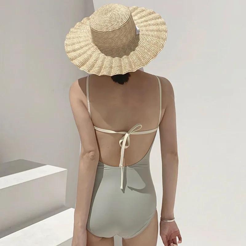 2020 New One-piece Swimsuit Women Korean Style Simple Ins Style Retro Bikini Hot Spring Swimsuit Women
2020 New One-piece Swimsuit Women Korean Style Simple Ins Style Retro Bikini Hot Spring Swimsuit Women