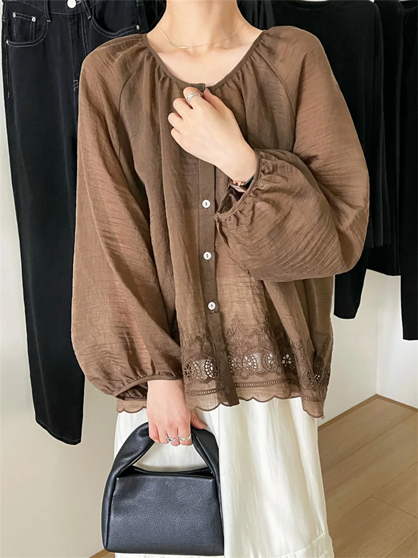 Свободные облегающие рубашки HziriP, винтажные шикарные Новые Элегантные минималистичные уличные офисные топы для осени, 2022 
Свободные облегающие рубашки HziriP, винтажные шикарные Новые Элегантные минималистичные уличные офисные топы для осени, 2022