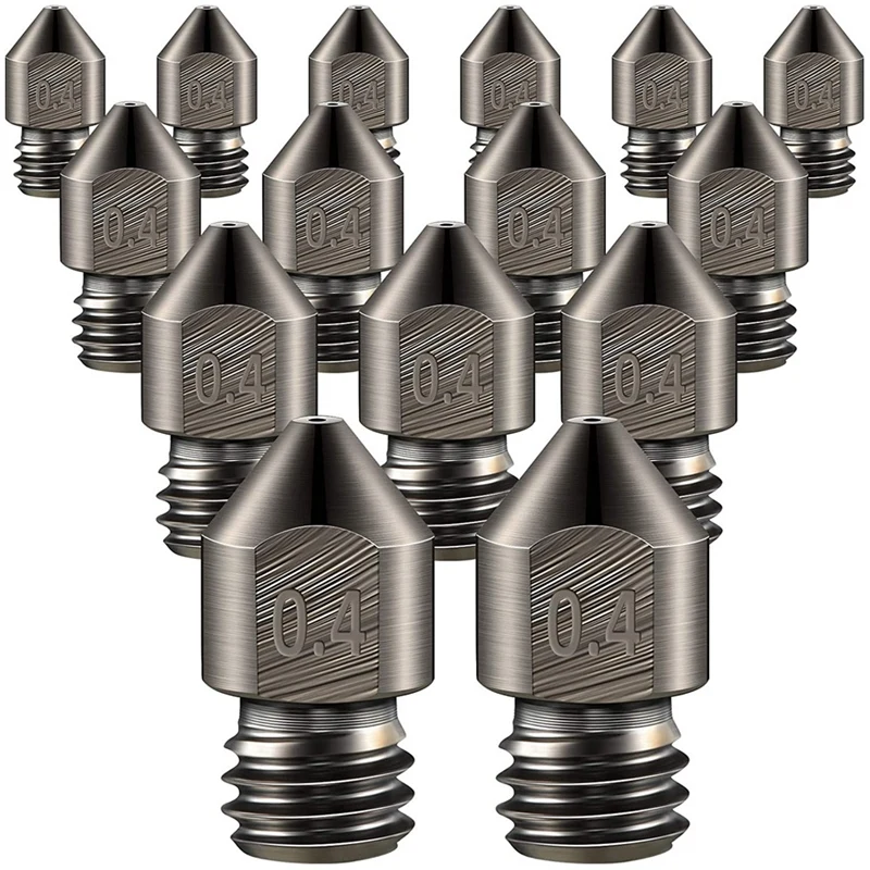 15 Pcs 3D Printer Extruder Nozzle MK8 Hardened Steel Nozzle 0.4 Mm Nozzle All Metal Hot End For Ender 3
15 Pcs 3D Printer Extruder Nozzle MK8 Hardened Steel Nozzle 0.4 Mm Nozzle All Metal Hot End For Ender 3