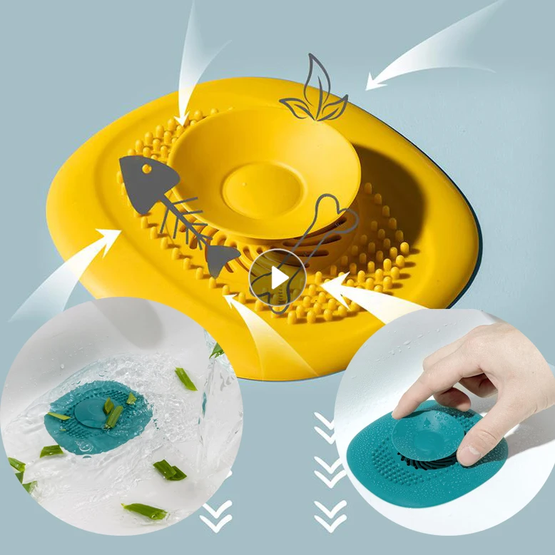 Sink Silicone Drain Strainer Press Type Floor Drain Deodorant Cover Washbasin Sink Filter Bathroom Kitchen Deodorant Plug Tool
Sink Silicone Drain Strainer Press Type Floor Drain Deodorant Cover Washbasin Sink Filter Bathroom Kitchen Deodorant Plug Tool