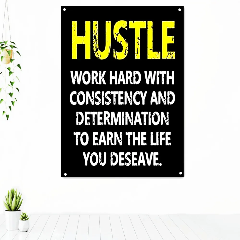 HUSTLE. Motivational Life Quotes Banners Flag Canvas Wall Art Poster Success Inspirational Tapestry Print Painting Wall Decor
HUSTLE. Motivational Life Quotes Banners Flag Canvas Wall Art Poster Success Inspirational Tapestry Print Painting Wall Decor