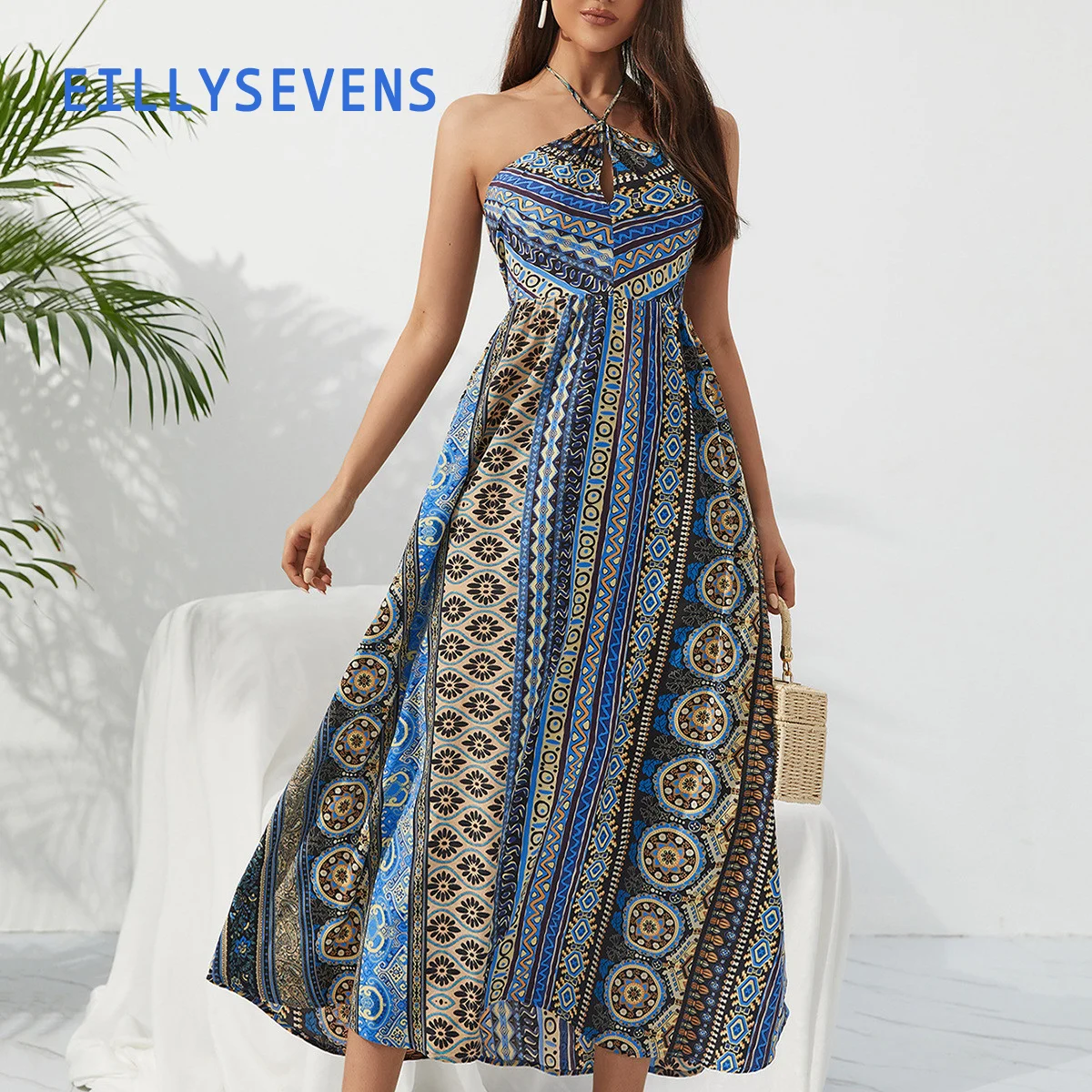 Женское винтажное платье без рукавов, повседневное длинное пляжное платье с принтом в богемном стиле, с воротником-стойкой, лето
Женское винтажное платье без рукавов, повседневное длинное пляжное платье с принтом в богемном стиле, с воротником-стойкой, лето