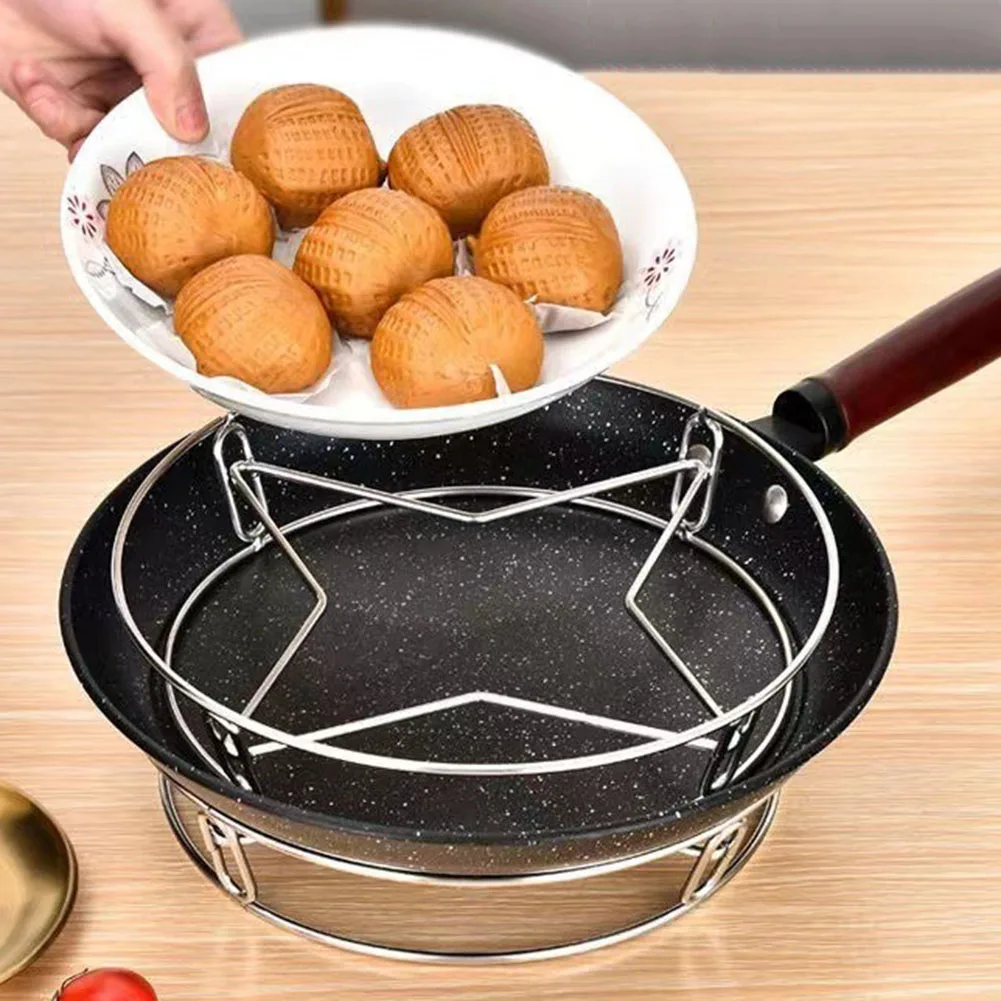 20/26cm Stainless Steel Wok Rack Five Stars Steam Rack Mutifunction Wok Pot Holder Home Kitchen Cookware Accessories
20/26cm Stainless Steel Wok Rack Five Stars Steam Rack Mutifunction Wok Pot Holder Home Kitchen Cookware Accessories