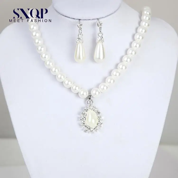 New Style Pearl Earrings Necklace Two-Piece Set Water Drop Diamond Fashion for Women Girls Bride Wedding Jewelry
New Style Pearl Earrings Necklace Two-Piece Set Water Drop Diamond Fashion for Women Girls Bride Wedding Jewelry