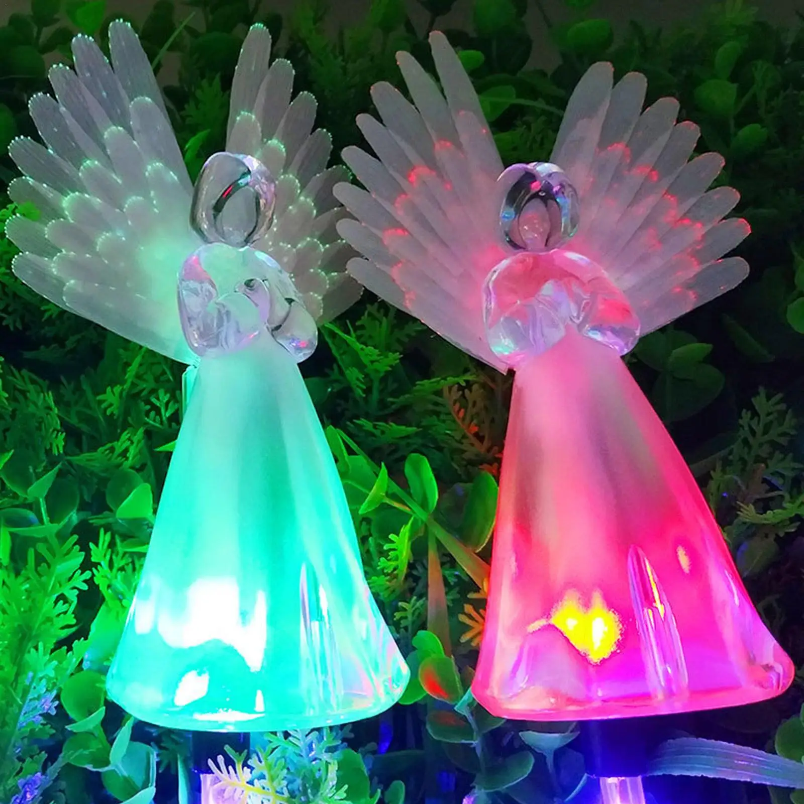 2pcs Solar Angel Garden Stakes Outdoor Solar Angel Decorative Lights Color Changing LED Solar Lights For Cemetery Grave Garden
2pcs Solar Angel Garden Stakes Outdoor Solar Angel Decorative Lights Color Changing LED Solar Lights For Cemetery Grave Garden