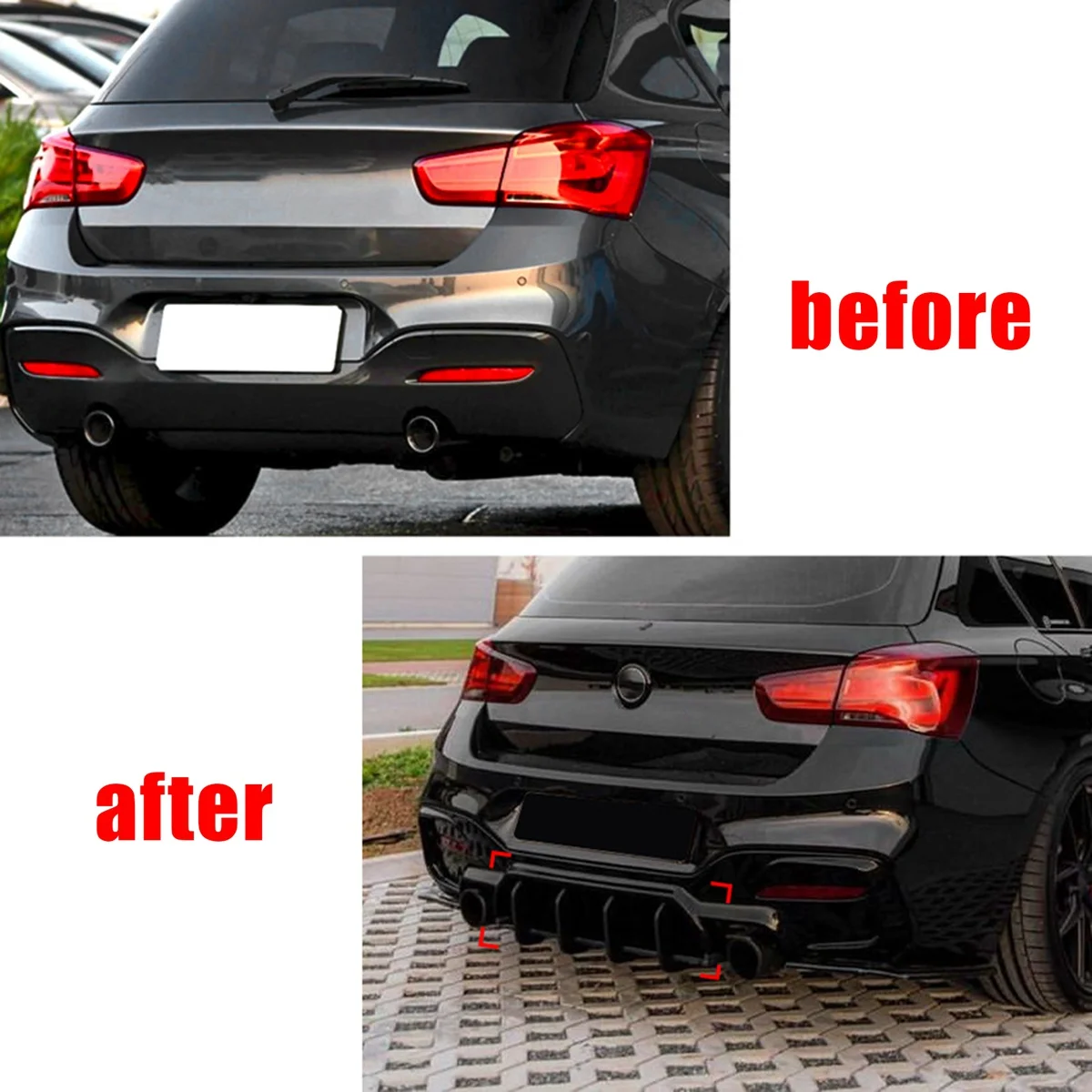 Rear Bumper Diffuser Spoiler Lip for BMW 1 Series F20 LCI M140I M Tech Sport 2015-2019
Rear Bumper Diffuser Spoiler Lip for BMW 1 Series F20 LCI M140I M Tech Sport 2015-2019