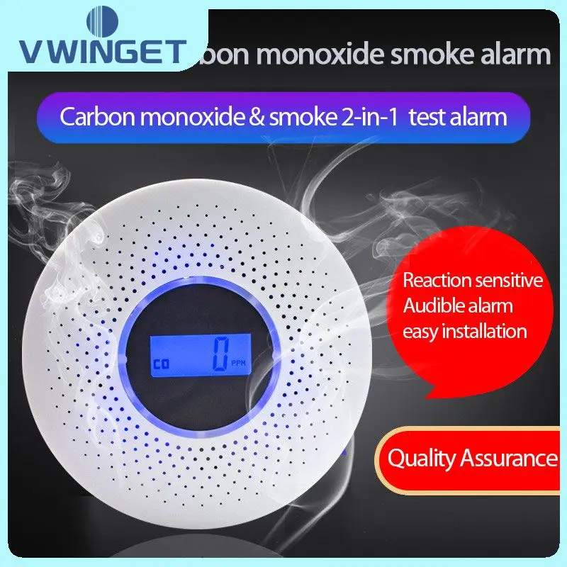 2 in 1 LED Digital Gas Smoke Alarm Co Carbon Monoxide Detector High Sensitive Fire Protection Sensor Home Security Alarm QBMY
2 in 1 LED Digital Gas Smoke Alarm Co Carbon Monoxide Detector High Sensitive Fire Protection Sensor Home Security Alarm QBMY