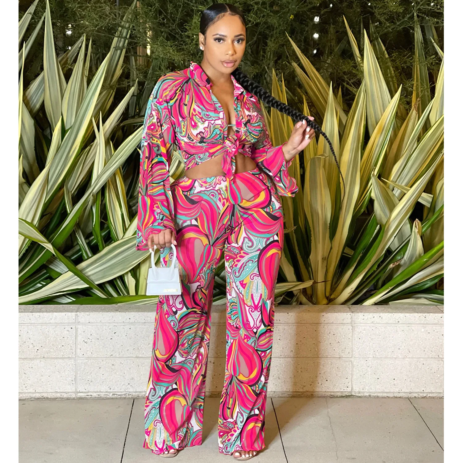 2022 New Elegant Paisley Straight Loose Pants For Women 2022 Shirt Two 2 Piece Set with Bra Outfits Mesh Wide Leg Trouser
2022 New Elegant Paisley Straight Loose Pants For Women 2022 Shirt Two 2 Piece Set with Bra Outfits Mesh Wide Leg Trouser