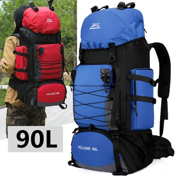 90L Travel Camping Backpack Rucksack Hiking Army Climbing Bag Trekking Mountaineering Mochila Large Capacity Blaso Sport Bag