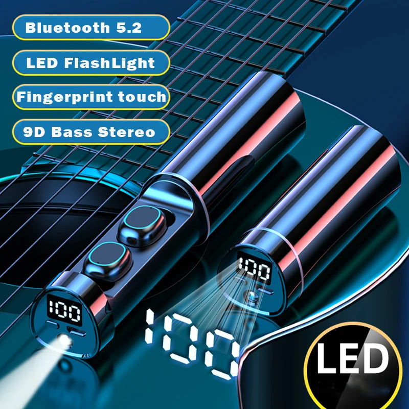 Wireless Headphones Bluetooth Earphones Charging Box with Flashlight WaterProof IPX7 Noise Cancelling Deep Bass Stereo Earbuds
Wireless Headphones Bluetooth Earphones Charging Box with Flashlight WaterProof IPX7 Noise Cancelling Deep Bass Stereo Earbuds