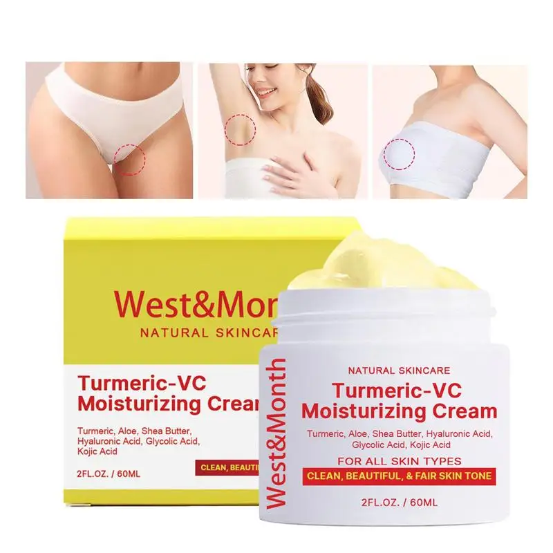 

60ml Vitamin C Turmeric Body Skin Whitening Cream For Dark Skin Armpit Lightening Intimate Areas Face Private Parts Bleaching