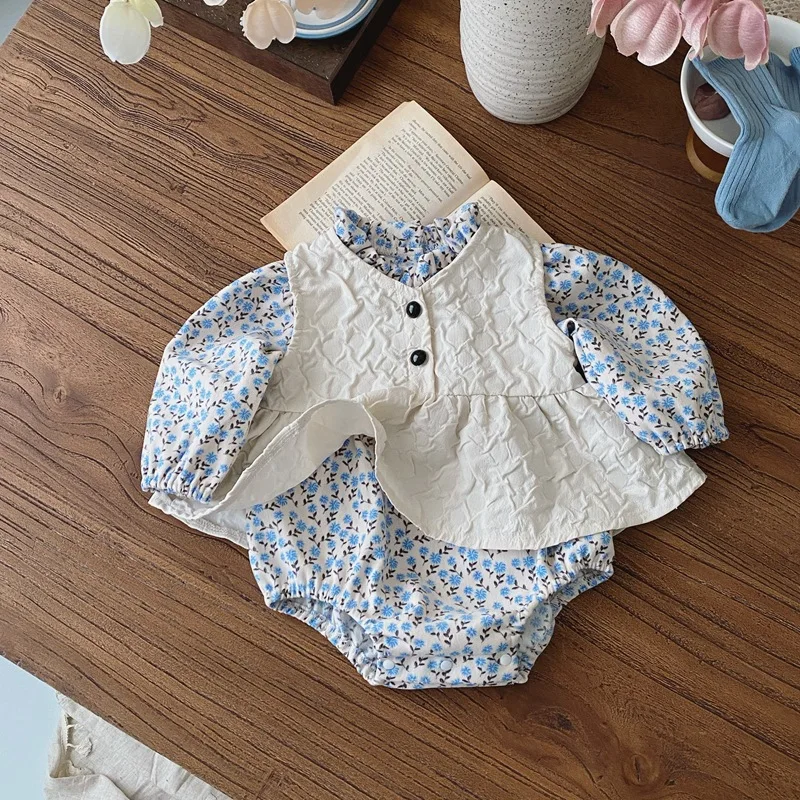 Autumn Toddler Girl Floral Print Long Sleeves Bodysuit Suit Newborn Infant Flower Sweet Casual Onesie + Solid Cotton Vest 2pcs
Autumn Toddler Girl Floral Print Long Sleeves Bodysuit Suit Newborn Infant Flower Sweet Casual Onesie + Solid Cotton Vest 2pcs