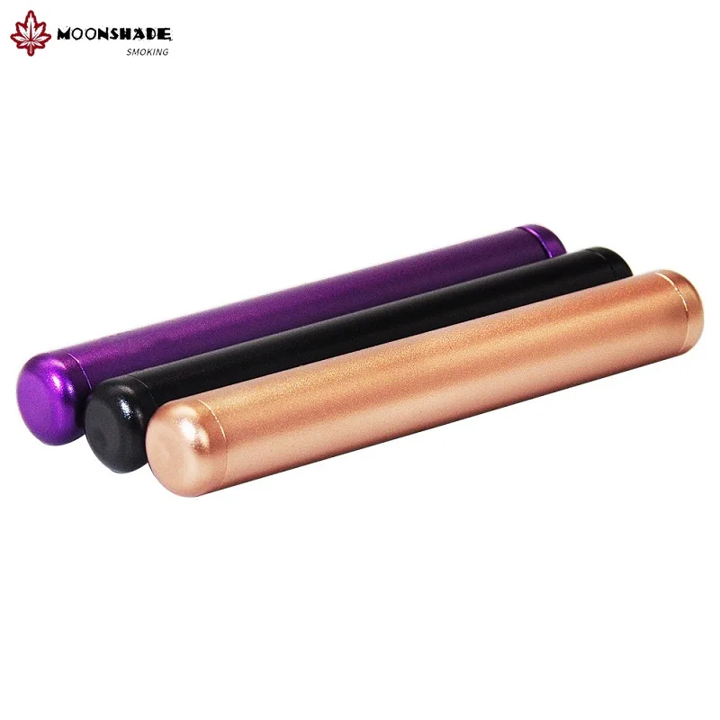 

MOONSHADE110mm Aluminum Alloy with Sealed Metal Storage Tube Horn Tube Moisture-proof Anti-fall Sealing Tube Smoking Accessories