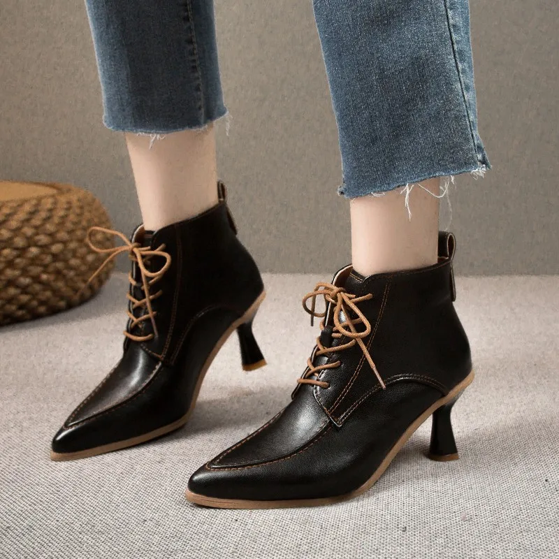 Office Women's Shoes 2022 New Women's Lace Up Boots Sexy Pointed High Heels Autumn Winter Fashion Nude Boots Botas De Mujer
Office Women's Shoes 2022 New Women's Lace Up Boots Sexy Pointed High Heels Autumn Winter Fashion Nude Boots Botas De Mujer