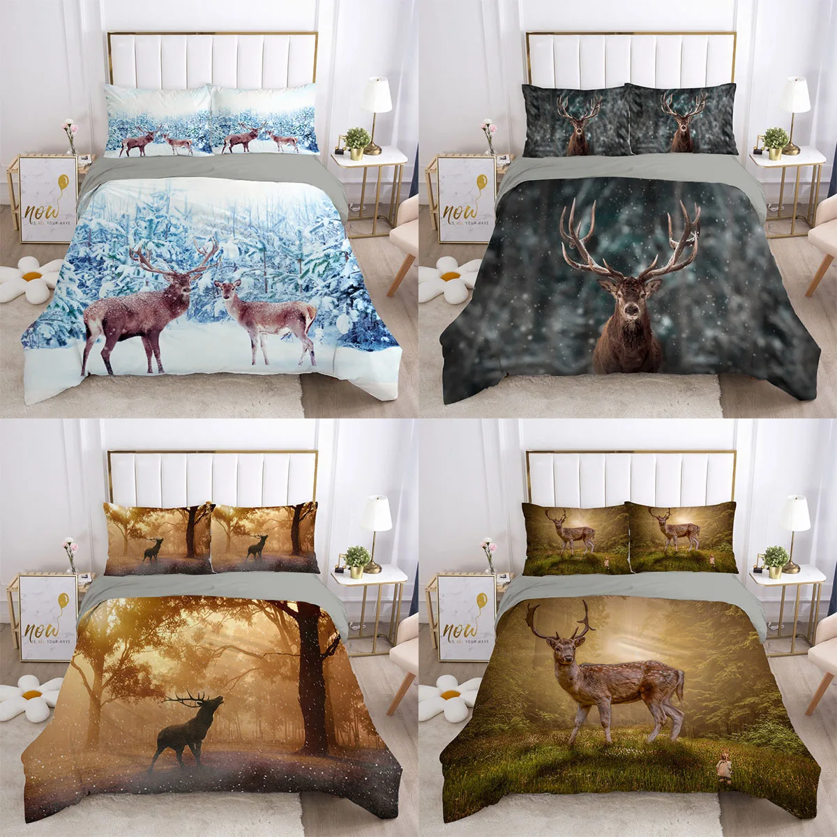 HD Digital Cute Fawn Print Bedding Sets 3D Animals Duvet Cover+ Pillowcase 2/3pcs Queen King Bed Set US/AU/EU Size
HD Digital Cute Fawn Print Bedding Sets 3D Animals Duvet Cover+ Pillowcase 2/3pcs Queen King Bed Set US/AU/EU Size