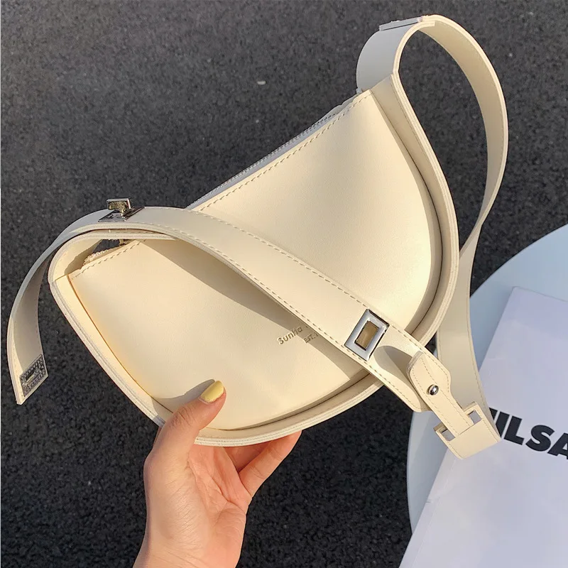 Burminsa Semicircle Saddle Shoulder Crossbody Bags for Women Designer Brand Adjustable Wide Strap Girls Purses and Handbags 2022
Burminsa Semicircle Saddle Shoulder Crossbody Bags for Women Designer Brand Adjustable Wide Strap Girls Purses and Handbags 2022