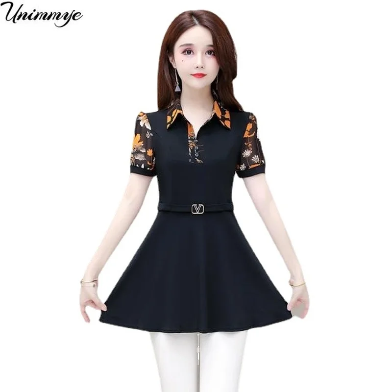Chiffon Shirt Tops Short Sleeve Shirts Women Blouses Black Ladies Office Shirts 4XL Summer Clothing T-shirt
Chiffon Shirt Tops Short Sleeve Shirts Women Blouses Black Ladies Office Shirts 4XL Summer Clothing T-shirt