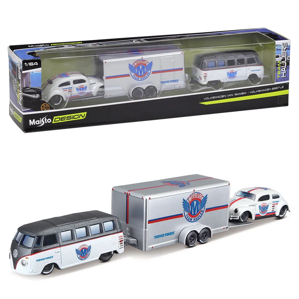 Maisto 1:64 Volkswagen Van Samba/Volkswagen Beetle SERIES TRAILER Transport Trailer Set Alloy Diecast Car Model Toy Gifts B514
Maisto 1:64 Volkswagen Van Samba/Volkswagen Beetle SERIES TRAILER Transport Trailer Set Alloy Diecast Car Model Toy Gifts B514
