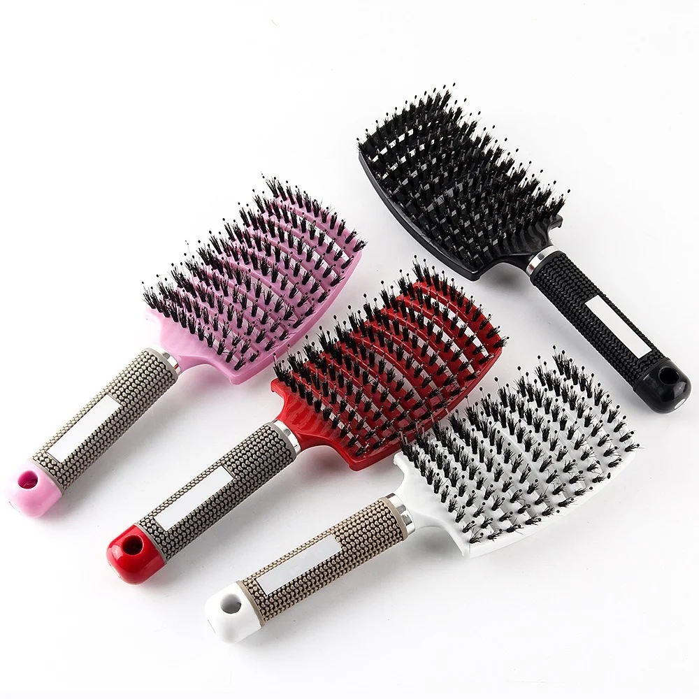 Women Hair Scalp Massage Comb Bristle Nylon Hairbrush Wet Curly Detangle Hair Brush For Salon Barber Hairdressing Styling Tools
Women Hair Scalp Massage Comb Bristle Nylon Hairbrush Wet Curly Detangle Hair Brush For Salon Barber Hairdressing Styling Tools