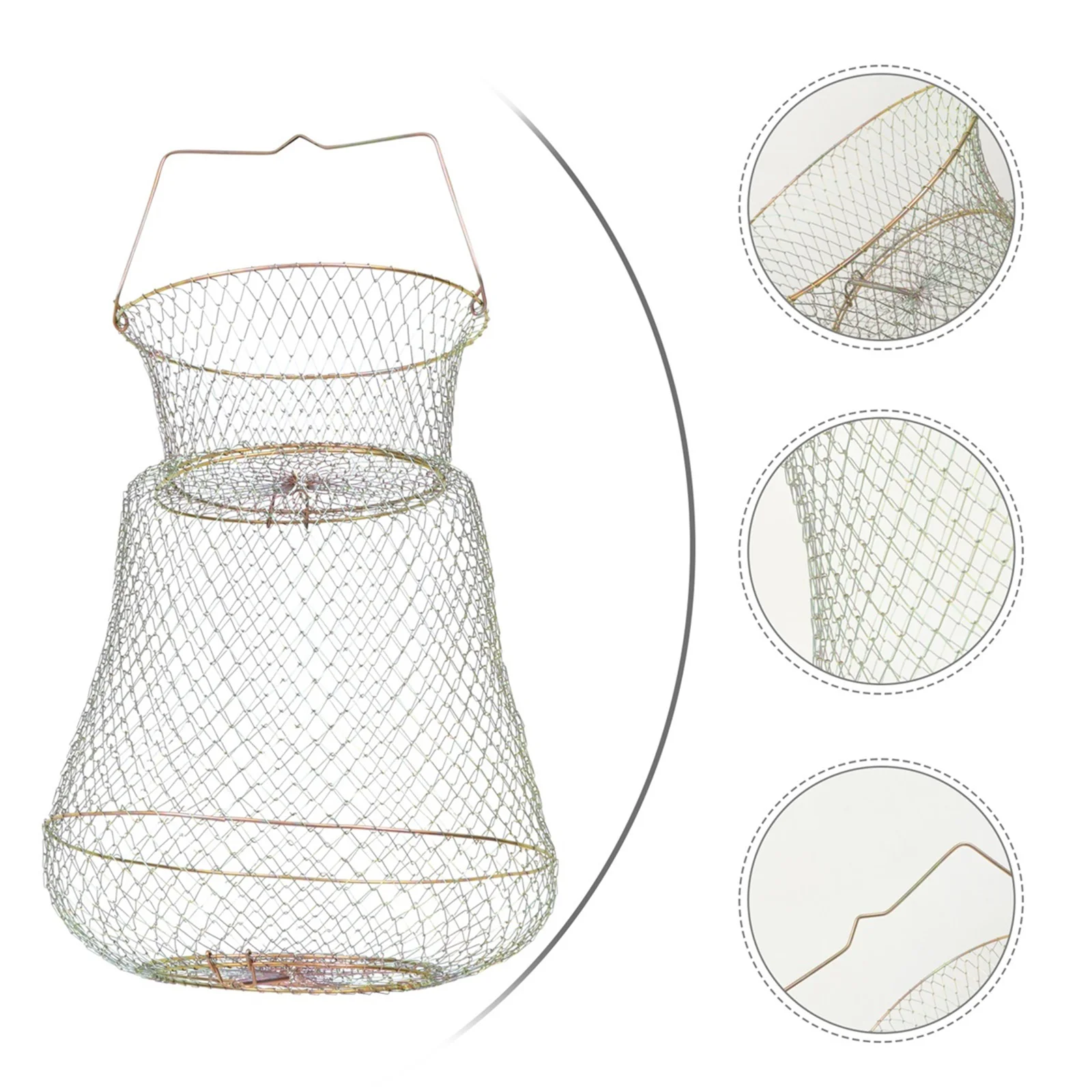 1pc Metal Net Fish Basket Fish Protection Steel Wire Fishing Cages Fishing Accessory for Pool Sea River Outdoor
1pc Metal Net Fish Basket Fish Protection Steel Wire Fishing Cages Fishing Accessory for Pool Sea River Outdoor