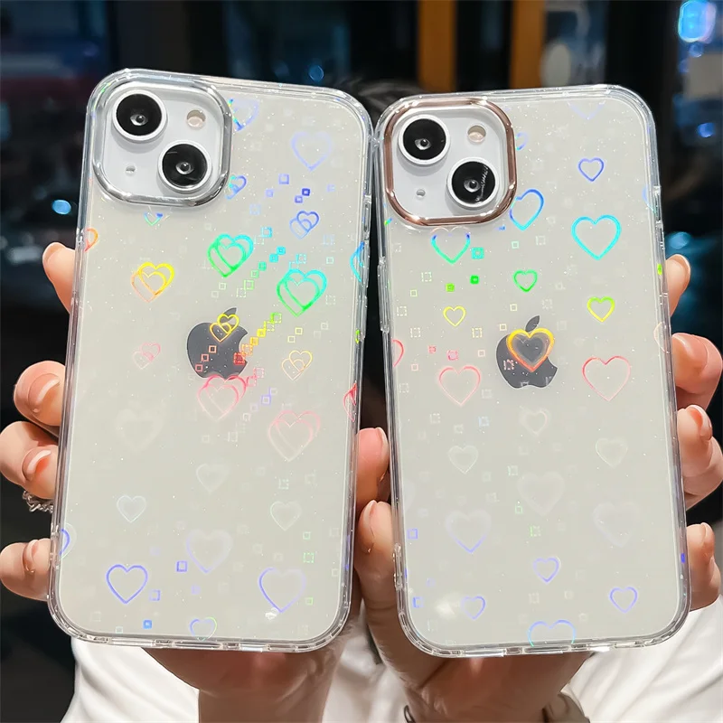 Holographic Laser 3D Lavender Heart Phone Case For iphone 13 12 Mini 11 Pro Max Hard PC Clear Plating Camera Frame Back Cover
Holographic Laser 3D Lavender Heart Phone Case For iphone 13 12 Mini 11 Pro Max Hard PC Clear Plating Camera Frame Back Cover