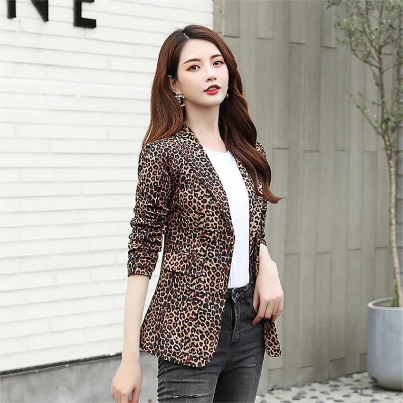 Spring suit womens blazers jackets autumn new leopard print small suit temperament fashion Korean version slim long-sleeved
Spring suit womens blazers jackets autumn new leopard print small suit temperament fashion Korean version slim long-sleeved