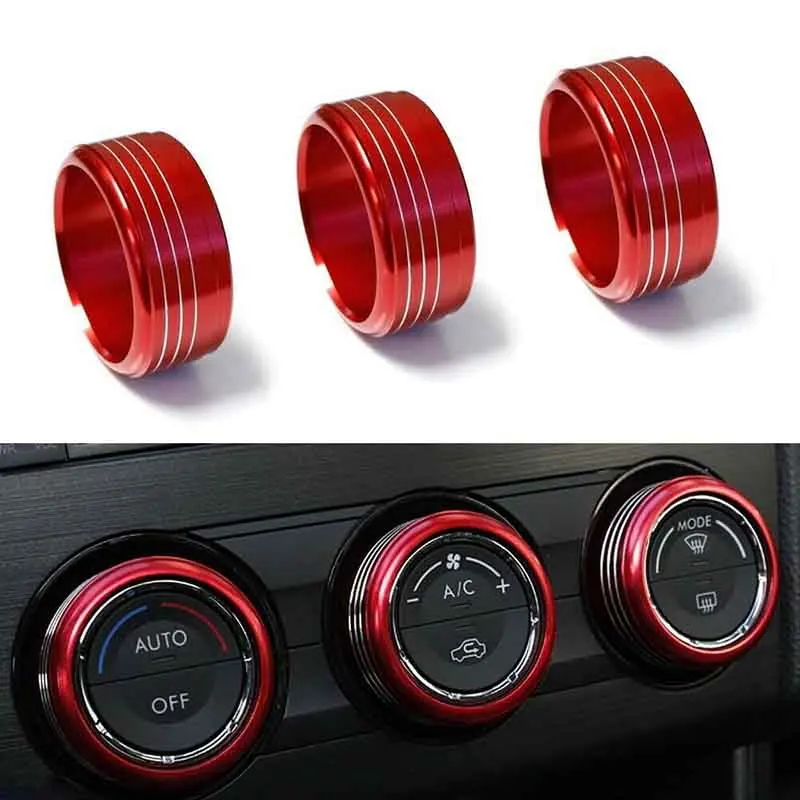 3pcs/set Car Conditioning Volume Radio Control Knob Trim Ring Covers Red Aluminum Decorative Circle For Impreza WRX/STi
3pcs/set Car Conditioning Volume Radio Control Knob Trim Ring Covers Red Aluminum Decorative Circle For Impreza WRX/STi