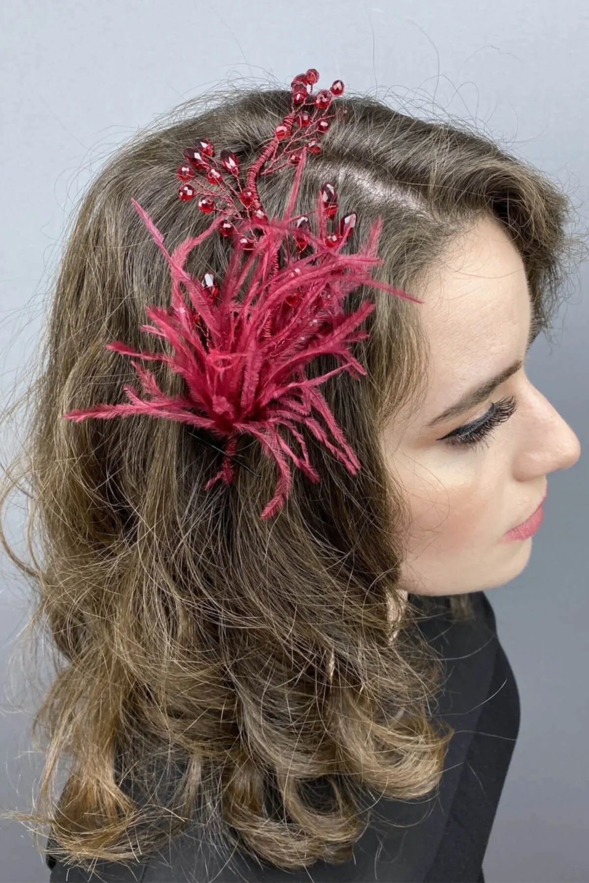 Bridal Accessories Burgundy Feathered Crystal Bridal Hair And Turban Accessory Wedding For Bride And Bridesmaids
Bridal Accessories Burgundy Feathered Crystal Bridal Hair And Turban Accessory Wedding For Bride And Bridesmaids