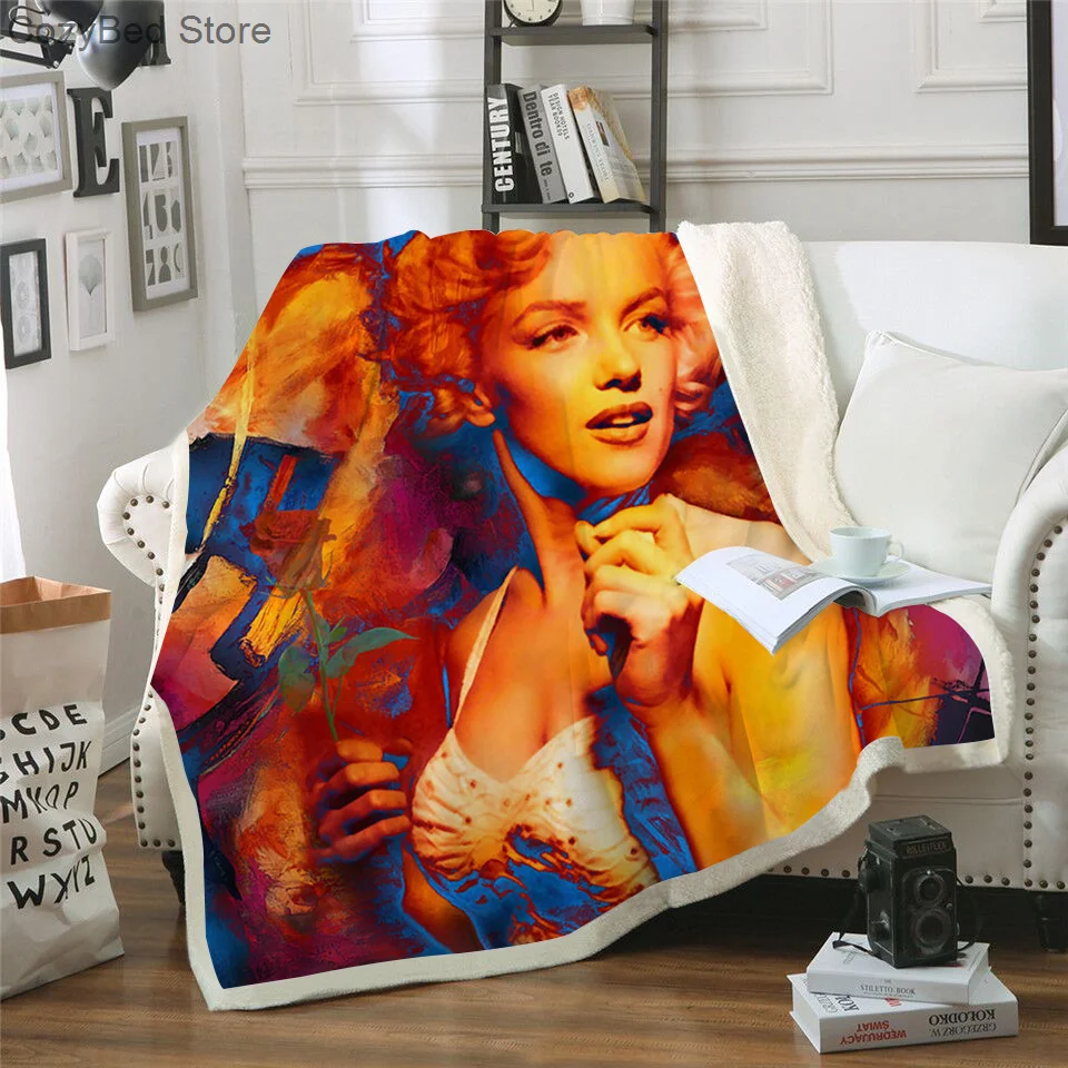 Флисовое одеяло Marilyn Monroe с 3d принтом для кровати, для походов, пикника, толстое стеганое одеяло, модное покрывало, одеяло из шерпы
Флисовое одеяло Marilyn Monroe с 3d принтом для кровати, для походов, пикника, толстое стеганое одеяло, модное покрывало, одеяло из шерпы