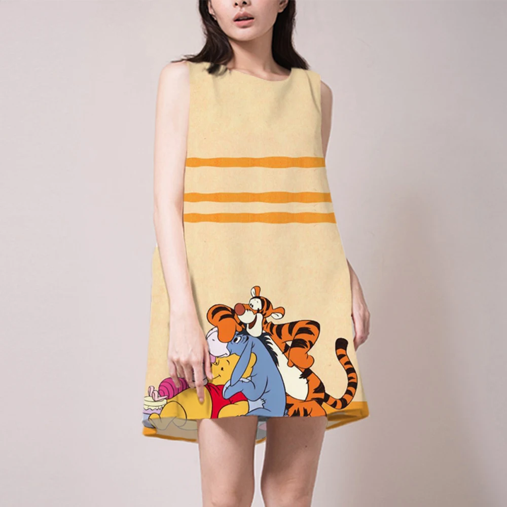 Disney Winnie the Pooh Dress Women Europe America New Summer Beach Casual Dress Sleeveless Sexy Loose A-Line Midi Beach Dresses
Disney Winnie the Pooh Dress Women Europe America New Summer Beach Casual Dress Sleeveless Sexy Loose A-Line Midi Beach Dresses