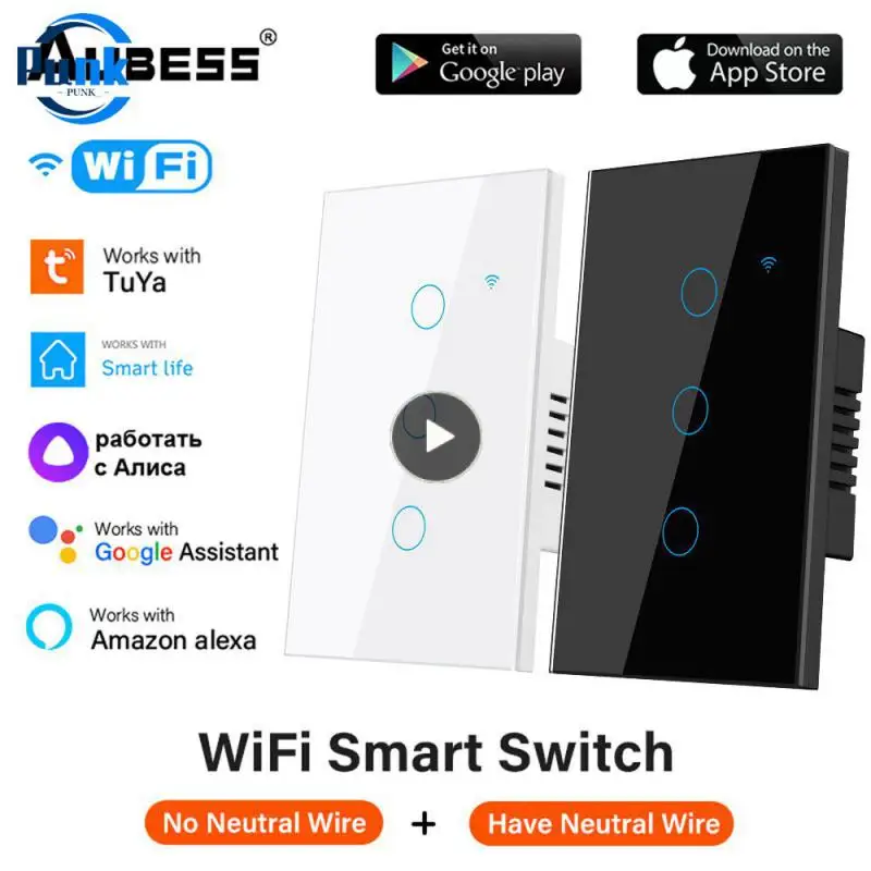 Home Appliance Tuya Wif App Control Tempered Glass Smart Remote Control Neutral Wire/no Neutral Wire Support Alexa Google Home
Home Appliance Tuya Wif App Control Tempered Glass Smart Remote Control Neutral Wire/no Neutral Wire Support Alexa Google Home