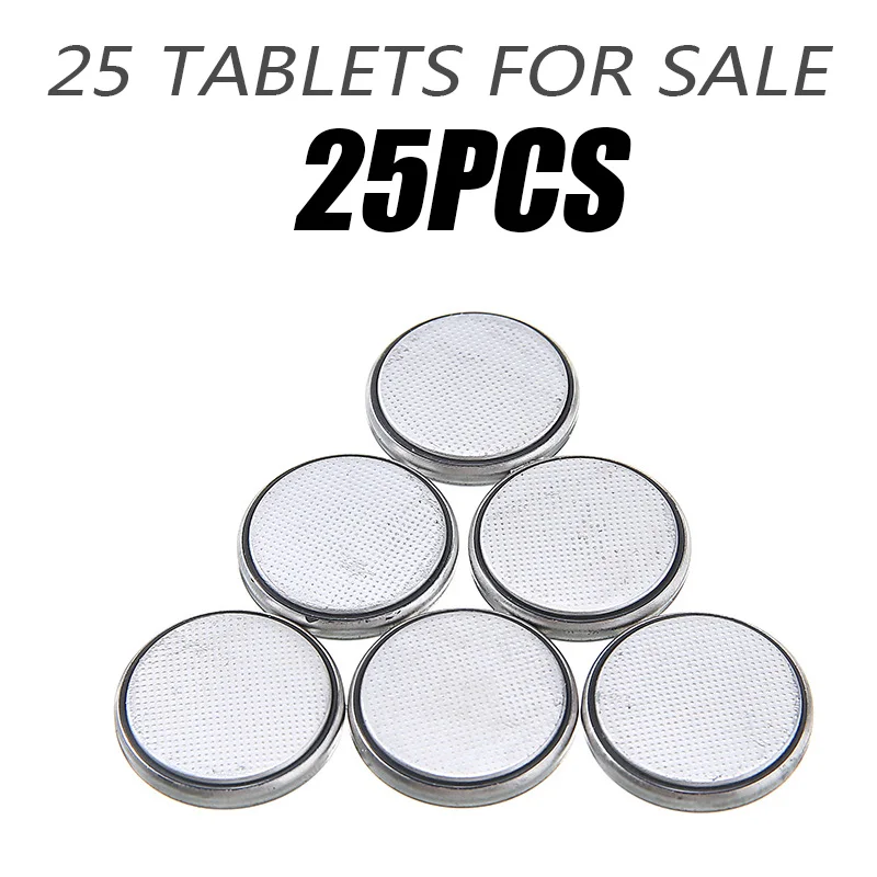 25pcs CR2032 3V Lithium Battery Button Cell Coin Batteries For car remote control, home TV remote control, toy watch
25pcs CR2032 3V Lithium Battery Button Cell Coin Batteries For car remote control, home TV remote control, toy watch