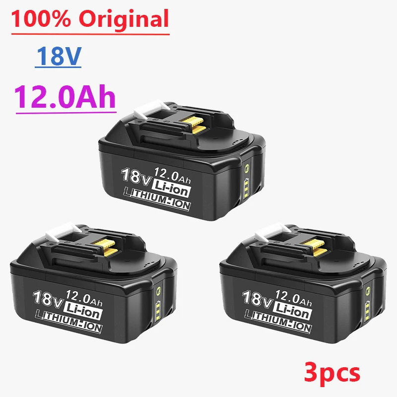 18V12Ah Rechargeable Battery 12000mah Li-Ion Battery Replacement Power Battery for MAKITA BL1880 BL1860 BL1830 battery+4ACharger
18V12Ah Rechargeable Battery 12000mah Li-Ion Battery Replacement Power Battery for MAKITA BL1880 BL1860 BL1830 battery+4ACharger