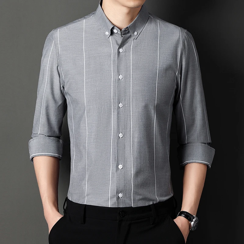Mens Long Sleeve Striped Shirts 2022 New Brand Fashion Stretch Slim Business Casual Dress Shirts Mens Fashion Clothing Trends
Mens Long Sleeve Striped Shirts 2022 New Brand Fashion Stretch Slim Business Casual Dress Shirts Mens Fashion Clothing Trends
