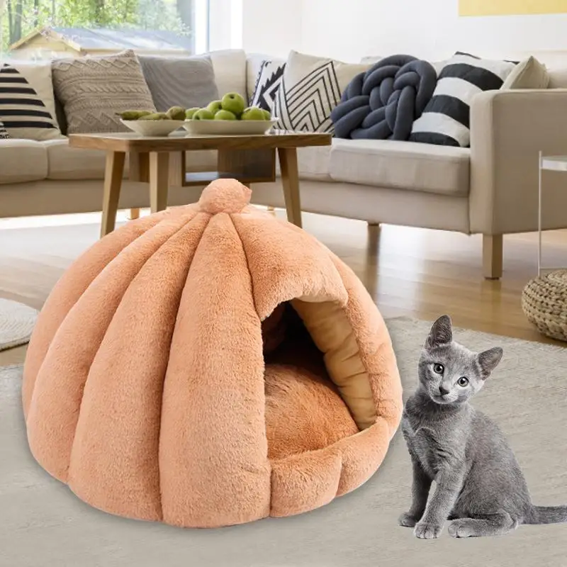 Cat Beds For Indoor Cats Comfortable Cat With Removable And Washable Cushioned Pad Semi-closed Pumpkin Cat Kennel No Deformation
Cat Beds For Indoor Cats Comfortable Cat With Removable And Washable Cushioned Pad Semi-closed Pumpkin Cat Kennel No Deformation