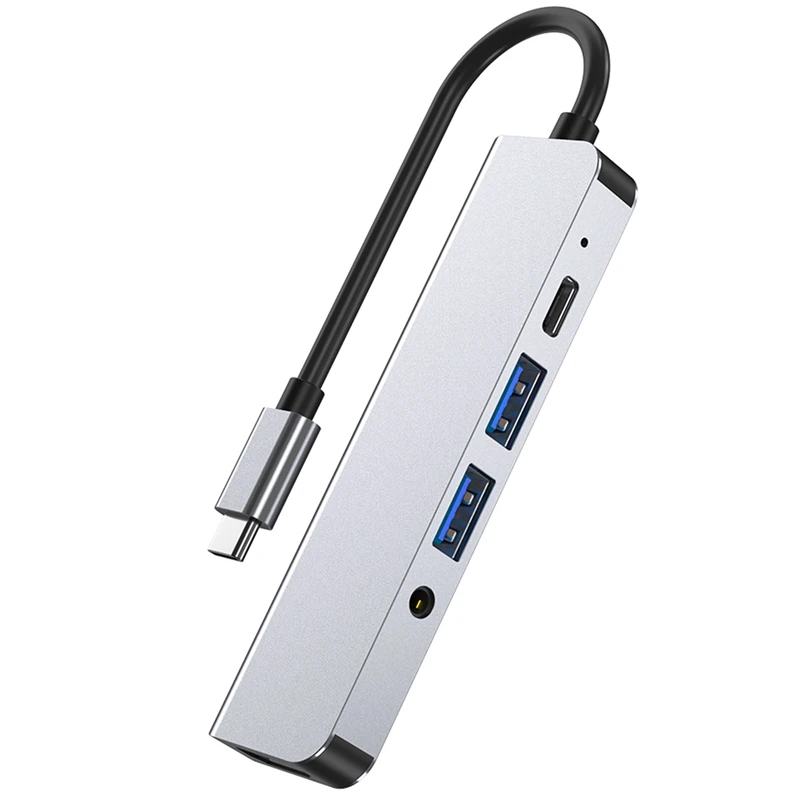 Laptop Expansion Five-In-One TYPE-C One HDMI, Two USB, One Audio, One PD Dock Aluminum Alloy Case for Windows MAC
Laptop Expansion Five-In-One TYPE-C One HDMI, Two USB, One Audio, One PD Dock Aluminum Alloy Case for Windows MAC