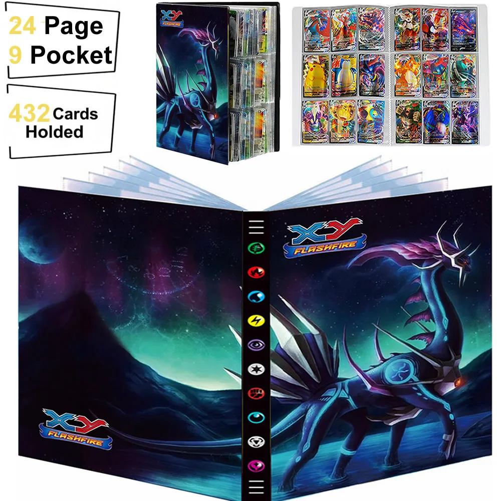 9 Pocket 432 Card Anime Pokemon Album Book Card Collection Holder Playing Game Map XY Pokémon Binder Folder List Kids Toys Gift
9 Pocket 432 Card Anime Pokemon Album Book Card Collection Holder Playing Game Map XY Pokémon Binder Folder List Kids Toys Gift