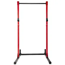 Multi-Function Adjustable Power Rack Exercise Squat Stand with J-Hooks and Other Accessories, 500lb Capacity