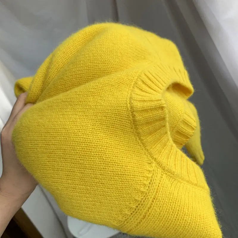 Women Sweaters Yellow Color Pullovers Round Neck Sweaters Knits Cable Knitted Sweater Loose Simple Tops Winter Fall Outfits
Women Sweaters Yellow Color Pullovers Round Neck Sweaters Knits Cable Knitted Sweater Loose Simple Tops Winter Fall Outfits