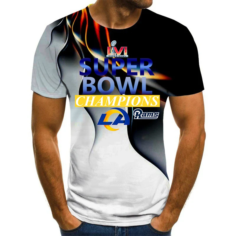 2022 New Arrival Rams Team Fans T-shirt High Quality 3D Colorful Printed Tops Summer Male Daily Casual Sports Cool Short Sleeved
2022 New Arrival Rams Team Fans T-shirt High Quality 3D Colorful Printed Tops Summer Male Daily Casual Sports Cool Short Sleeved