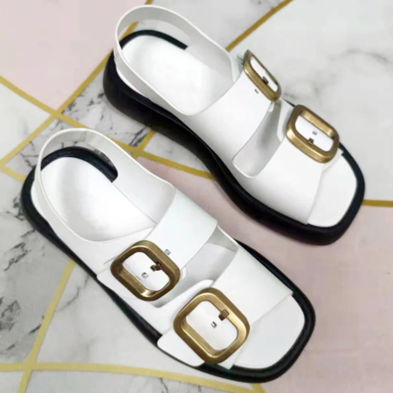 Metal Buckle Woman Sandals Solid Sandals Genuine Leather Shoes Women Fashion Rome Beach Sandals Summer Platform Sandals Outside
Metal Buckle Woman Sandals Solid Sandals Genuine Leather Shoes Women Fashion Rome Beach Sandals Summer Platform Sandals Outside