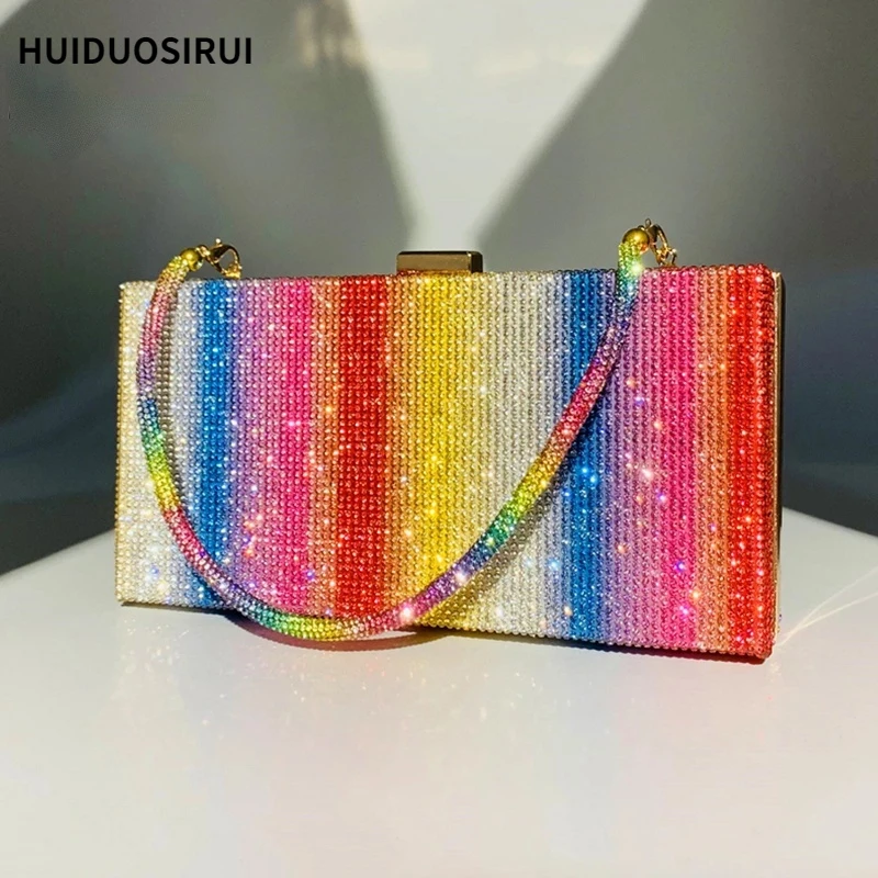 Rainbow Diamond Wedding Clutch Bag 2022 Elegant Party Evening Clutch Purse and Handbag for Women Luxury Designer Crossbody Bags
Rainbow Diamond Wedding Clutch Bag 2022 Elegant Party Evening Clutch Purse and Handbag for Women Luxury Designer Crossbody Bags