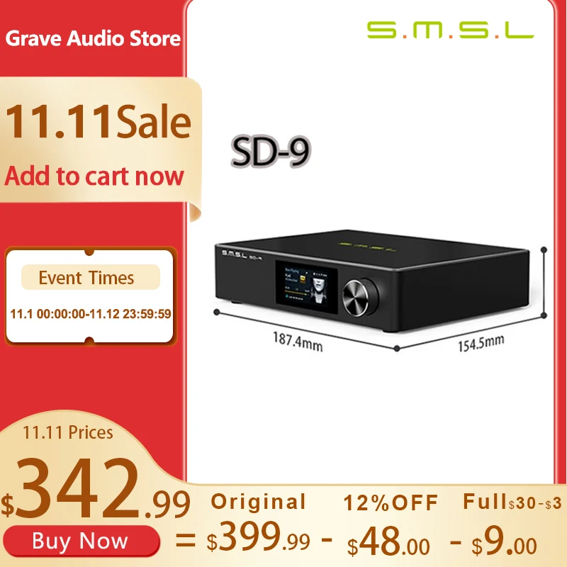 SMSL SD9 MQA Digital HIFI network Music Player SD9 Support WiFi AirPlay Dlna DSD Hard Disk SD-9 Desktop Music Player
SMSL SD9 MQA Digital HIFI network Music Player SD9 Support WiFi AirPlay Dlna DSD Hard Disk SD-9 Desktop Music Player