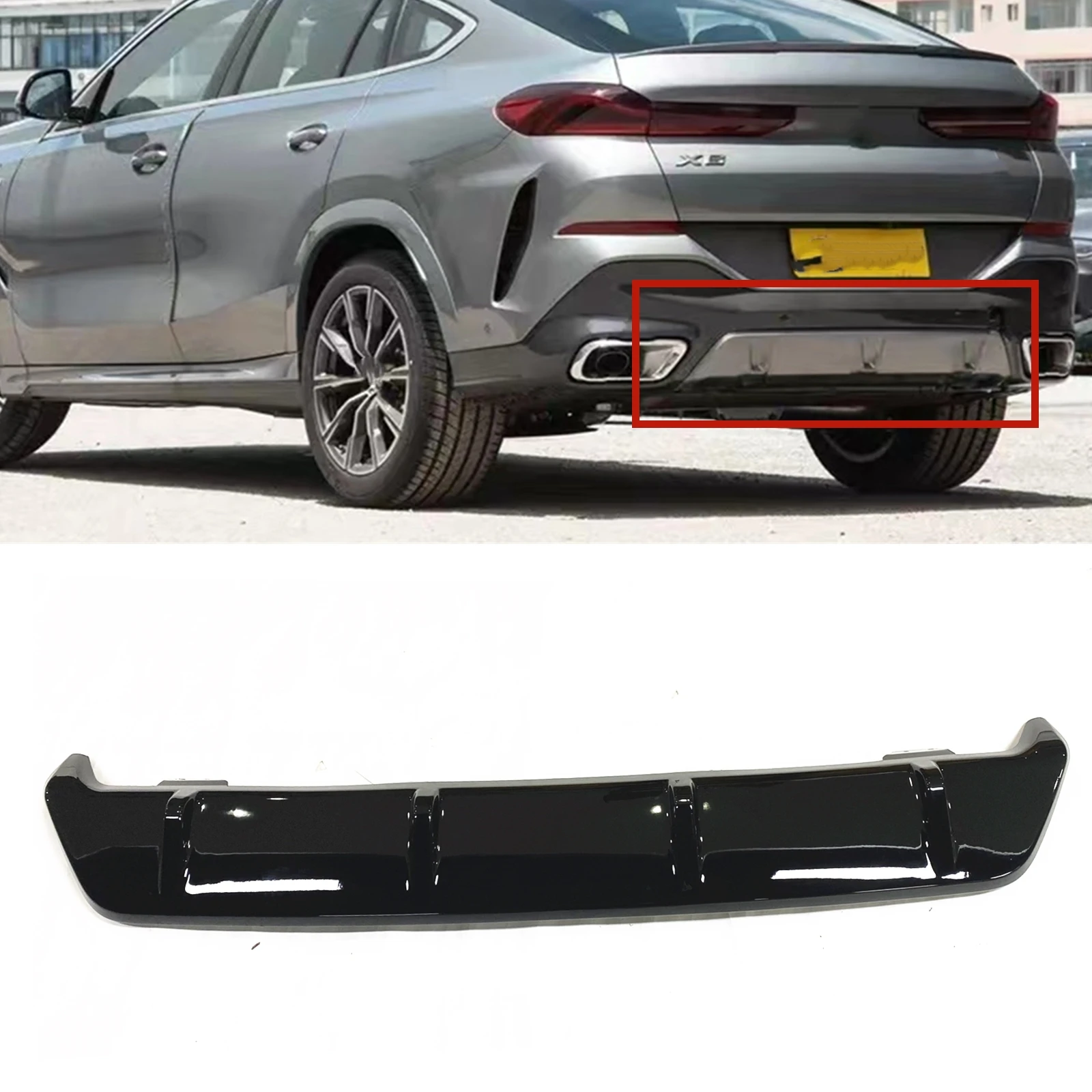 Rear Bumper Diffuser Spoiler Lip For BMW G06 LCI X6 2020 2021 2022 2023-2024 Glossy Black Boot Lower Splitter Cover Plate Kit
Rear Bumper Diffuser Spoiler Lip For BMW G06 LCI X6 2020 2021 2022 2023-2024 Glossy Black Boot Lower Splitter Cover Plate Kit