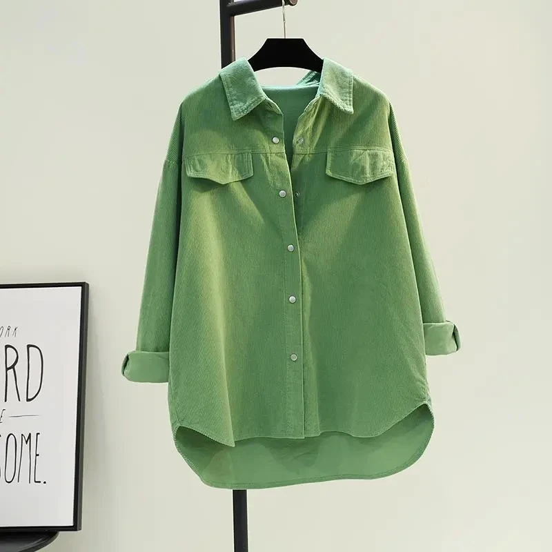 Length Corduroy Shirt Women Top 2023 Spring Autumn New Thicken Double Pocket Shirt Jacket Cardigan Female Loose Windbreaker Coat
Length Corduroy Shirt Women Top 2023 Spring Autumn New Thicken Double Pocket Shirt Jacket Cardigan Female Loose Windbreaker Coat