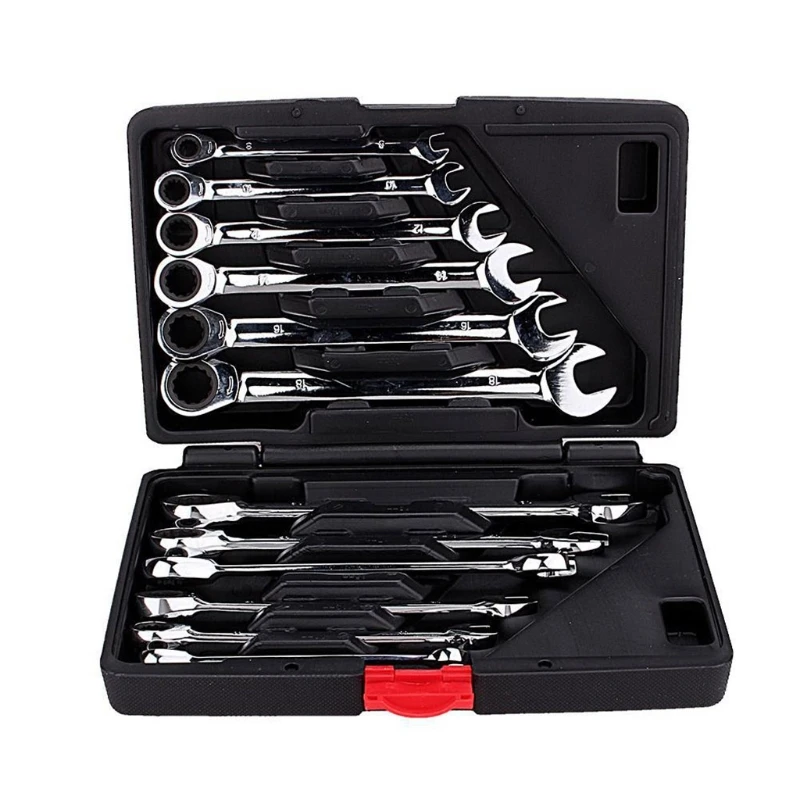 12Pack Flx-Head Ratcheting Combination Wrench Set for Nickel Plated Steel Rust Resist Ratchet Wrench Spanner Kit M4YD
12Pack Flx-Head Ratcheting Combination Wrench Set for Nickel Plated Steel Rust Resist Ratchet Wrench Spanner Kit M4YD