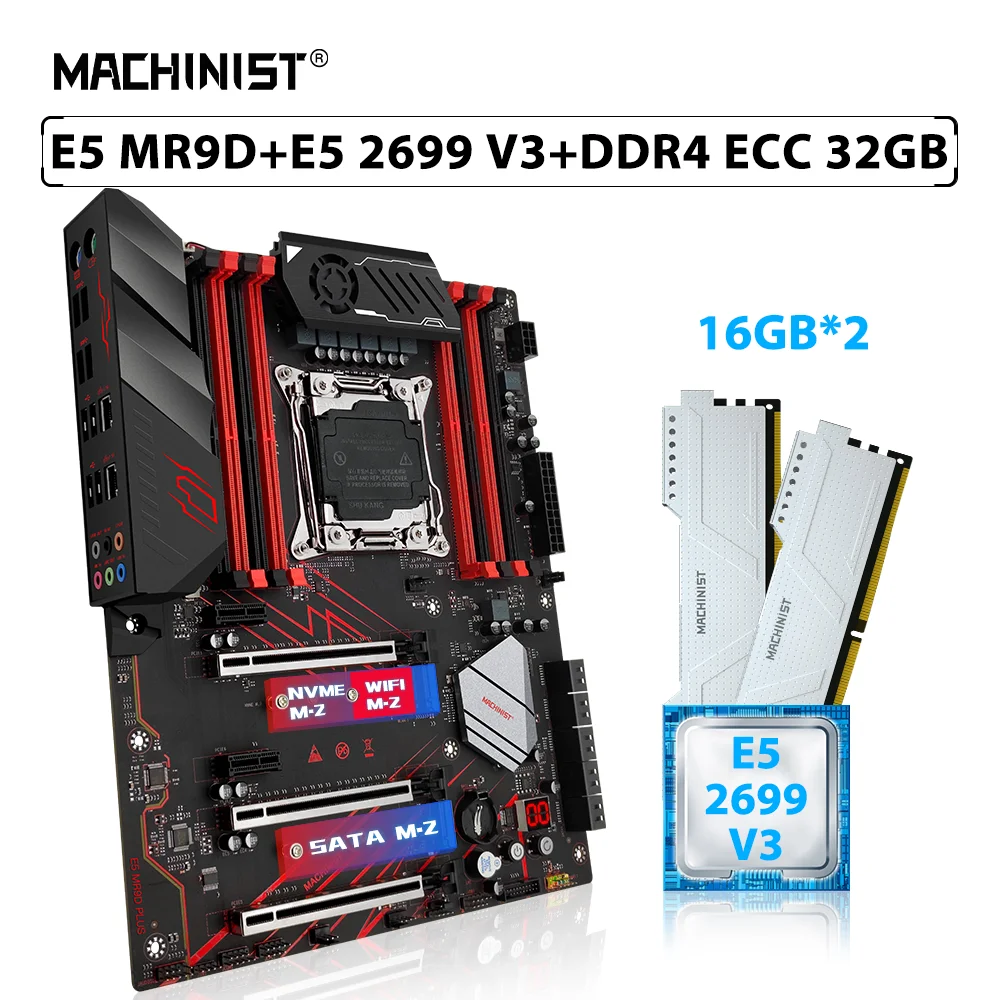 Комплект материнской платы MACHINIS X99 MR9D LGA 2011-3 Kit Xeon E5 2699 V3 процессор ЦП 2 шт. * 16 ГБ = 32 Гб ECC DDR4 Память ОЗУ NVME M.2 SATA
Комплект материнской платы MACHINIS X99 MR9D LGA 2011-3 Kit Xeon E5 2699 V3 процессор ЦП 2 шт. * 16 ГБ = 32 Гб ECC DDR4 Память ОЗУ NVME M.2 SATA