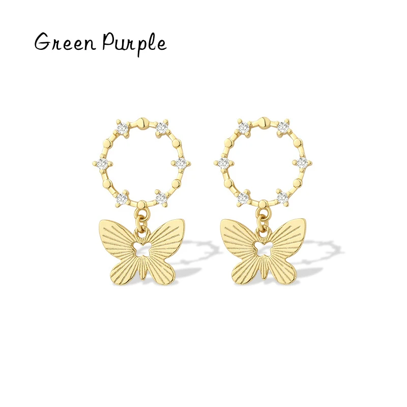 Real s925 Sterling Silver Wreath Butterfly Drop Earrings Elegant Zircon Stud Earrings For Women Girls Wedding Statement Jewelry
Real s925 Sterling Silver Wreath Butterfly Drop Earrings Elegant Zircon Stud Earrings For Women Girls Wedding Statement Jewelry
