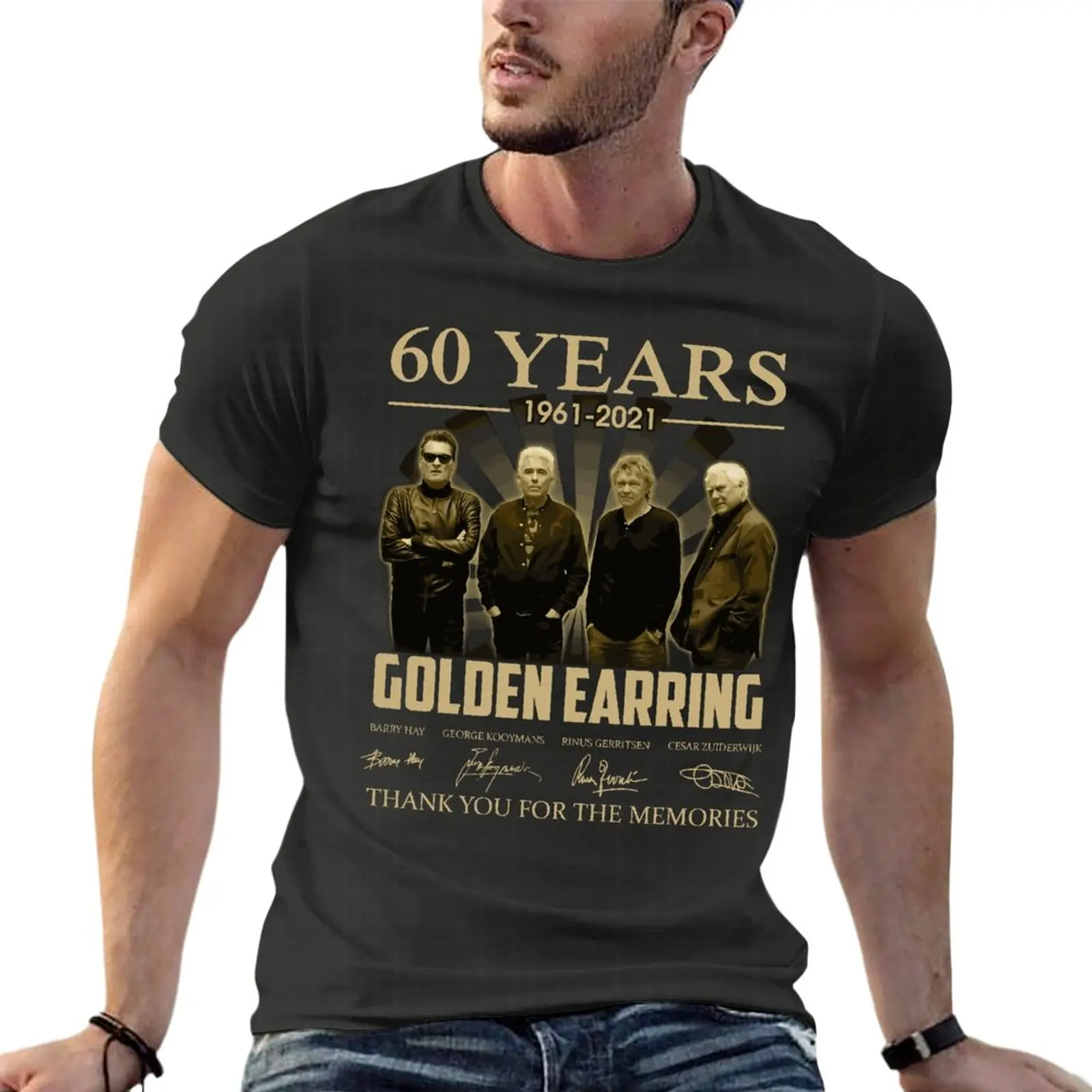 Golden Earring 60 Years Golden Earring Oversize T Shirts Branded Men Clothing Short Sleeve Streetwear Big Size Tops Tee
Golden Earring 60 Years Golden Earring Oversize T Shirts Branded Men Clothing Short Sleeve Streetwear Big Size Tops Tee